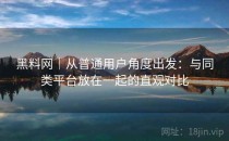 黑料网｜从普通用户角度出发：与同类平台放在一起的直观对比