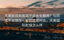 天美影院到底适不适合长期用？与同类平台放在一起的直观对比，天美国际影城怎么样