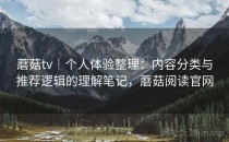 蘑菇tv｜个人体验整理：内容分类与推荐逻辑的理解笔记，蘑菇阅读官网