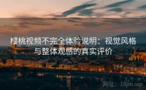 樱桃视频不完全体验说明：视觉风格与整体观感的真实评价