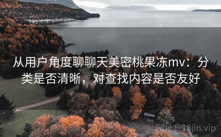 从用户角度聊聊天美密桃果冻mv：分类是否清晰，对查找内容是否友好  第2张