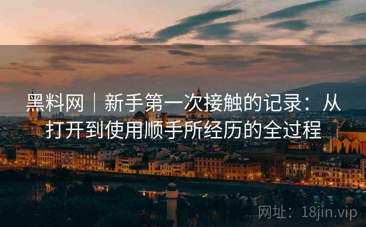 黑料网|新手第一次接触的记录:从打开到使用顺手所经历的全过程 第2张 黑料网|新手第一次接触的记录:从打开到使用顺手所经历的全过程 第2张
